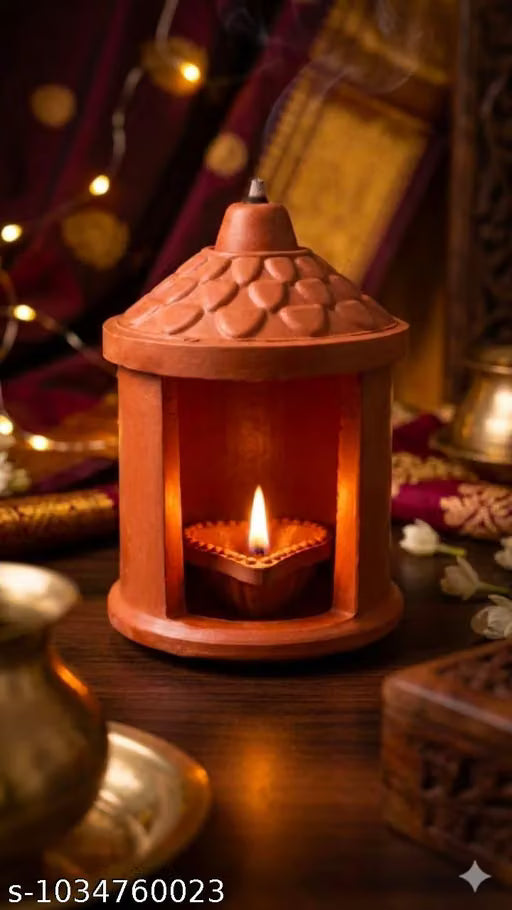 Handmade Terracotta Akhand Narkel raditional Mitti Diya for Puja & Diwali Home Decor Eco-Friendly Home Décor | Ideal for Puja Ghar