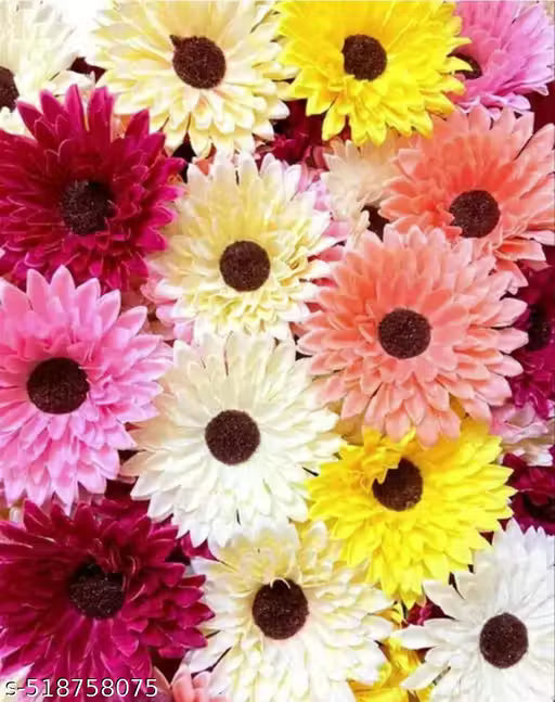 Daissy Raise Multicolor Decoration Artificial Flower for Art Craft & Home Decoration| Artificial Flower for Décor Home, Office, Diwali, Festival- Pack - 15