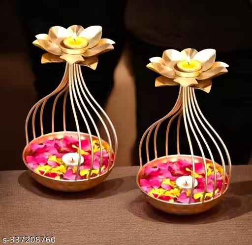 AMAZING ANTIQUE> Antique Lotus Urli Bowl Handcrafted bowl Buy 1 get 1 free |Flower design candle holder |Diwali Home Office Table decoration items home decoration item diya diya stand |Indian traditional decor |Festive gifting.